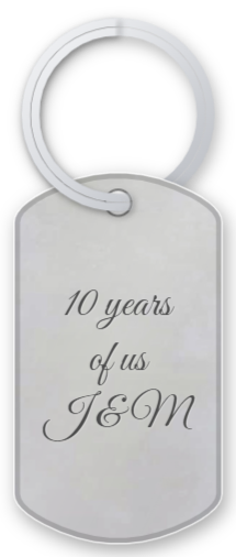 Anniversary gifts: a personalised keychain