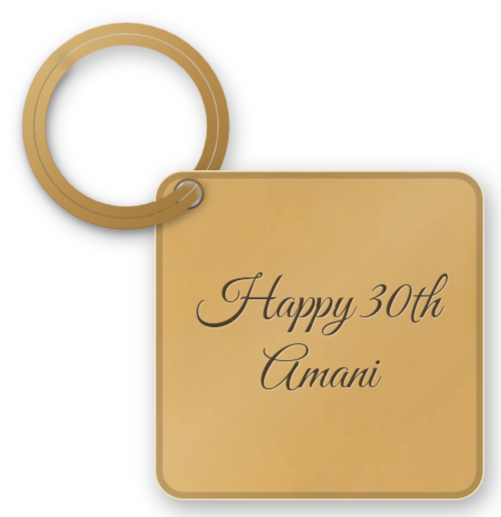 Birthday gifts: a personalised keychain