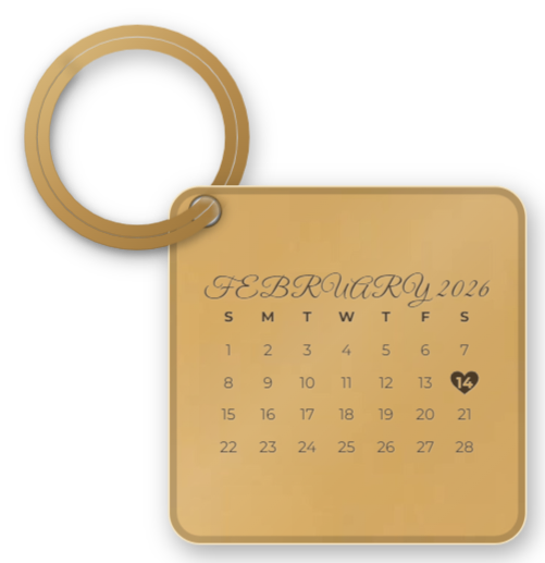 A date to remember: an example engraved keychain