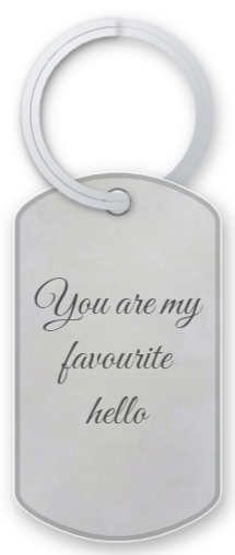Words from the heart: an example engraved keychain