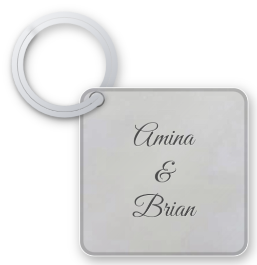 Wedding gifts: a personalised keychain