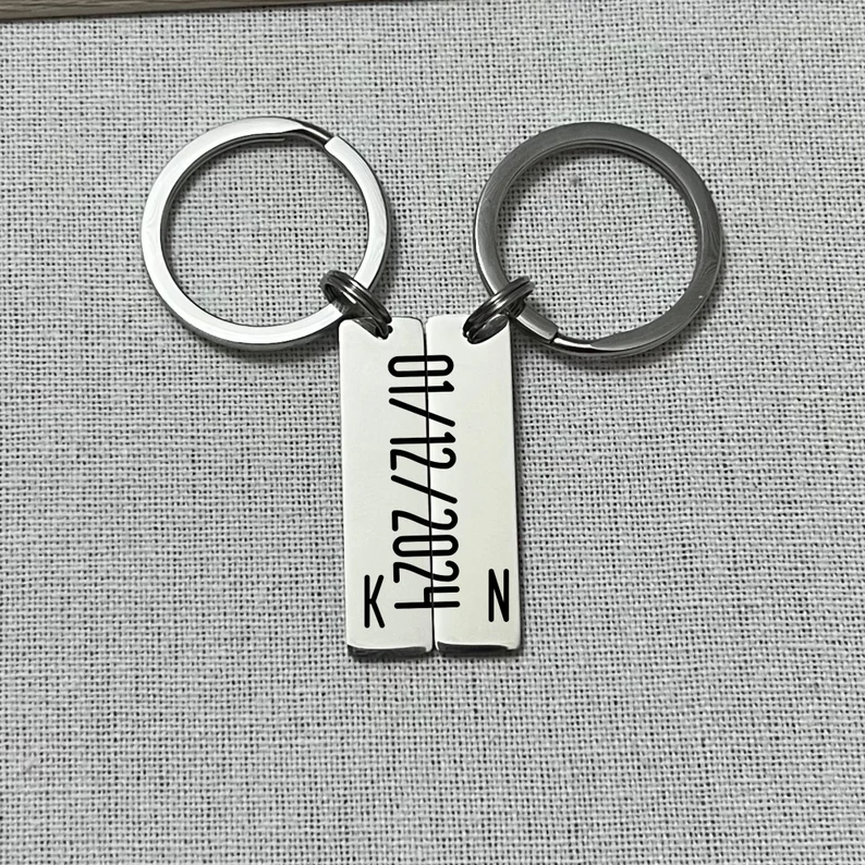Date Couple Double Keychain