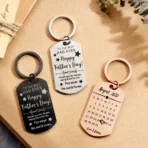 Happy Father's Day Metallic Keychain