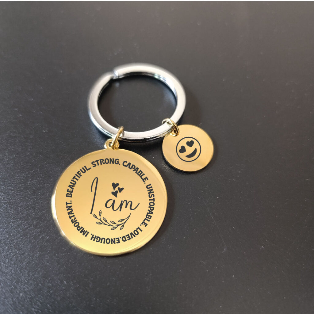 I am strong capable keychain