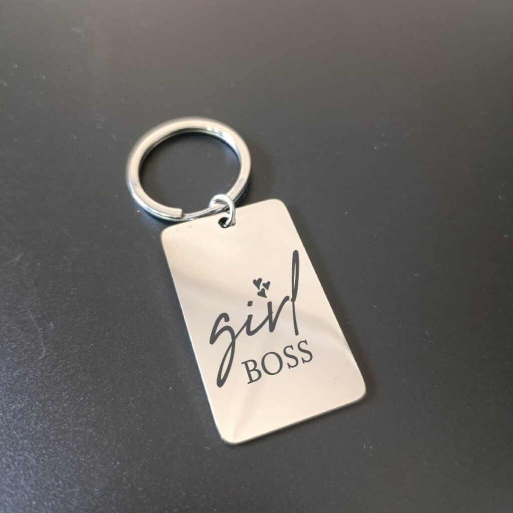 Girl Boss Rectangular keychain