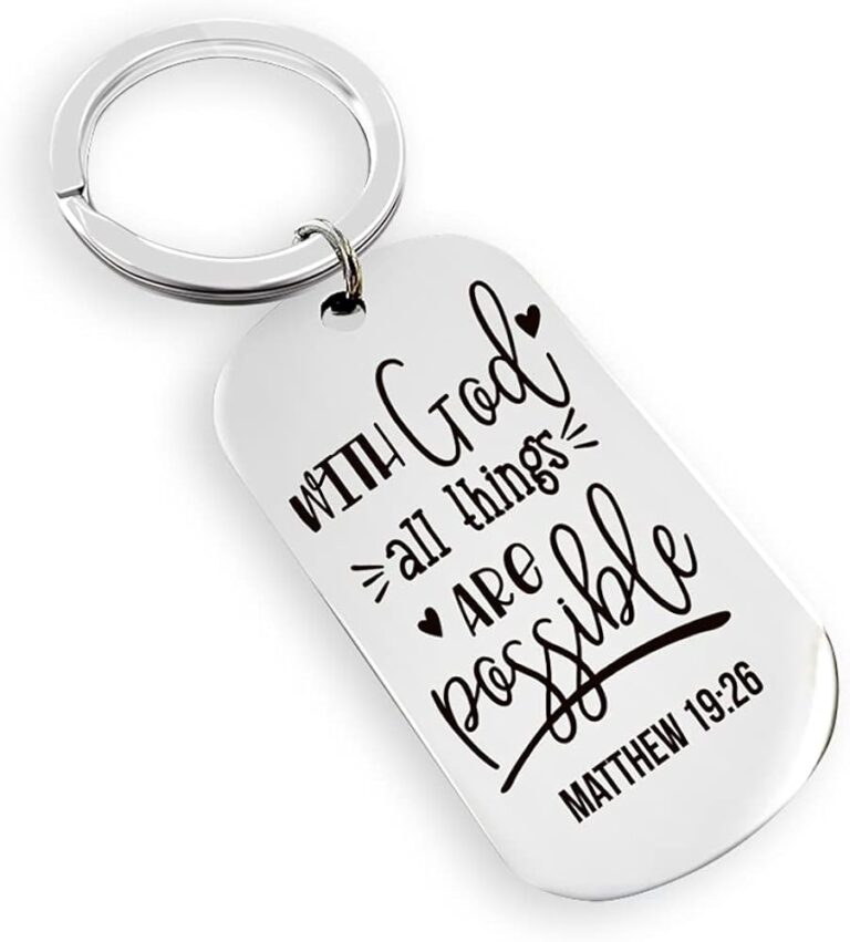 With God All things are possible keychain