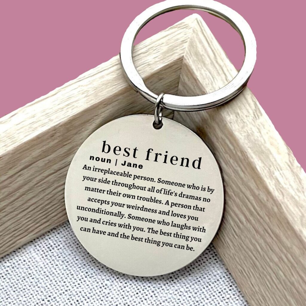 Best Friend Round Keychain